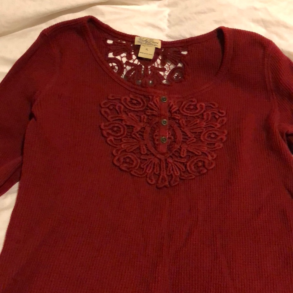 Lucky Brand Burgundy thermal